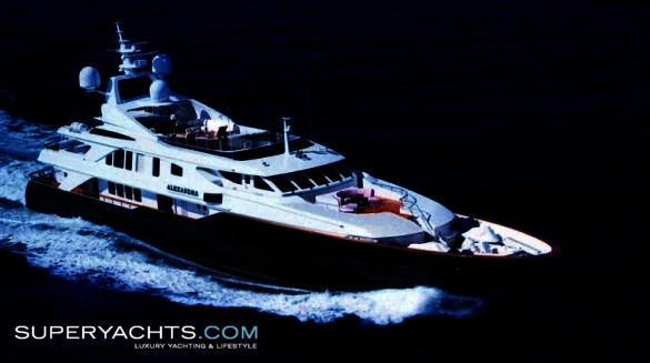 Luxury motor yacht Alexandra, built in 2002 by Italian shipyard Benetti, ... Luxury motor yacht Alexandra, built in 2002 by Italian shipyard Benetti, ...