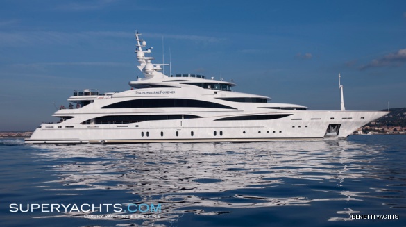 Diamonds Are Forever is a 60.95m (199' 11" ft) motor yacht, custom built in ... Diamonds Are Forever is a 60.95m (199' 11" ft) motor yacht, custom built in ...