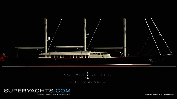 Semi Custom Yacht S&S 75m Three-masted Schooner